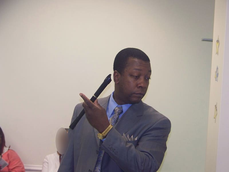 Giving finger position on The recorder